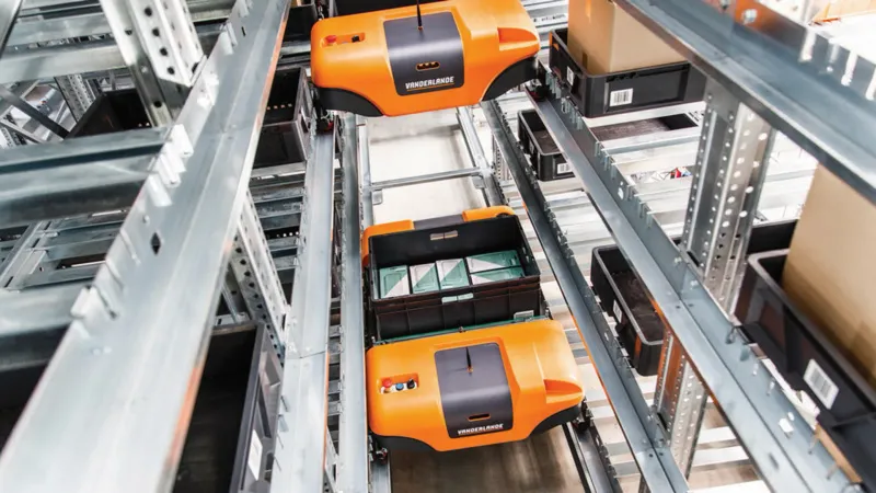 Fahrzeug einer Shuttle Lagerung von Vanderlande