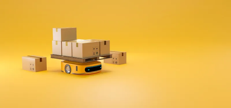 Modern intralogistics: Automated guided vehicles in action.