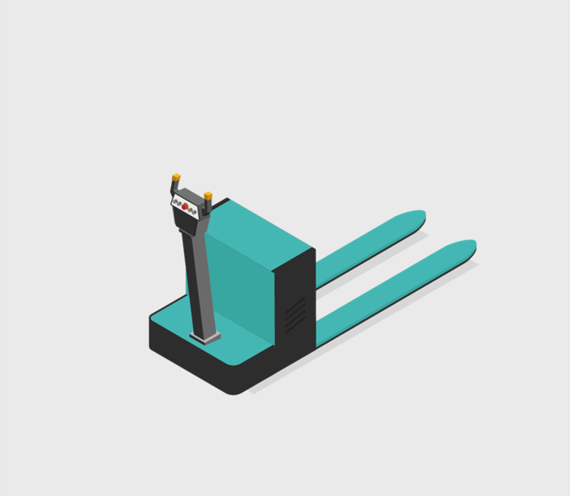 Pedestrian Pallet Truck with electrical control elements