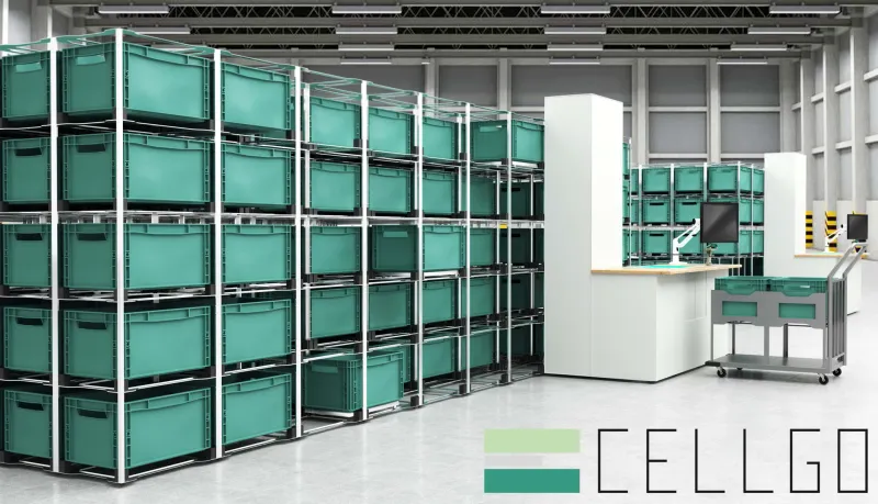 Cellgo hat ein neues und innovatives Lagersystem gebaut