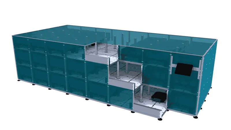Noyes Regalsystem halb transparent