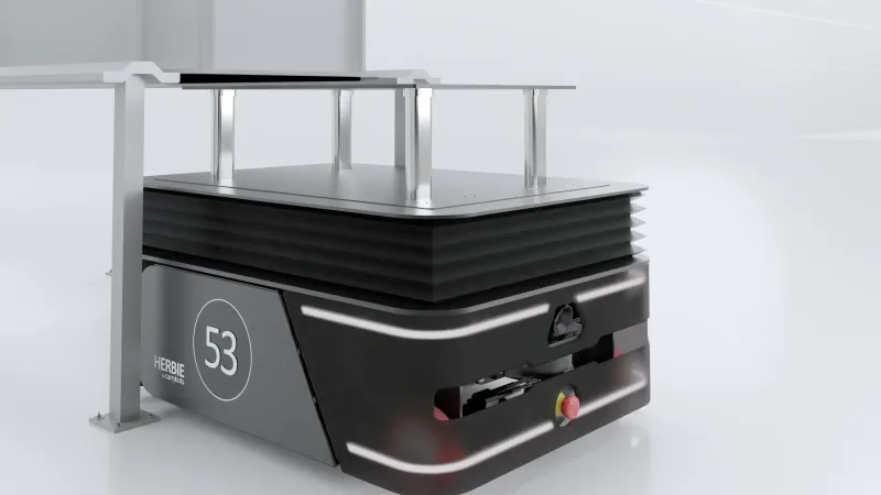 Herbie von Carrybots ist ein Pick and Place Roboter