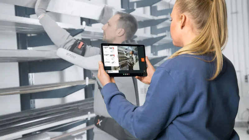 Ergonomics monitoring of the S700 with tablet