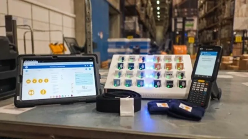 MotionMiners ERGONOMICS Messausrüstung Docking Station mit Tablet und MDE-Gerät