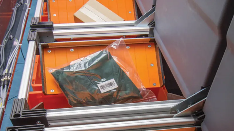 Die einzelnen Boxen des Traysorters