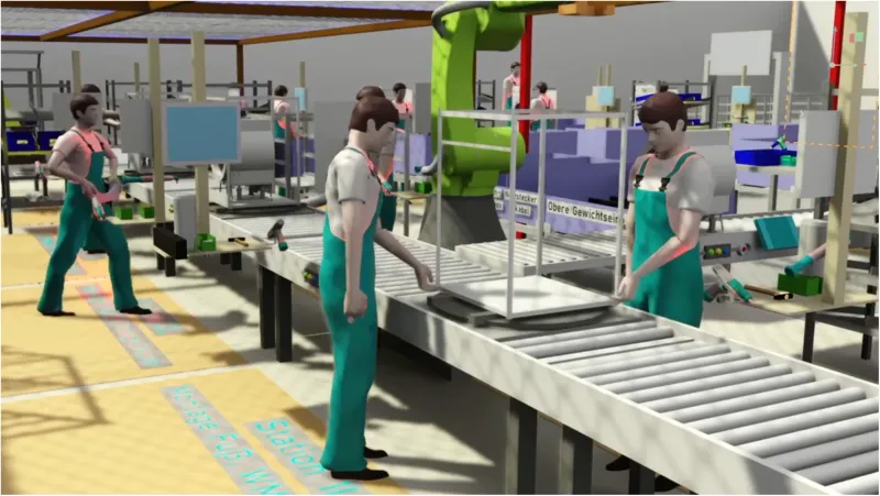 Simulation der Produktion mit dem Workdesigner