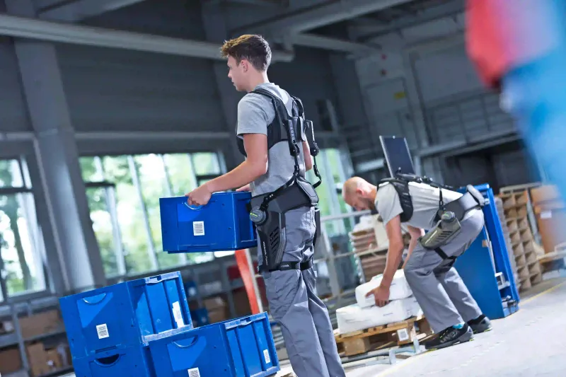 Real‑world application: exoskeletons as a building block of modern ergonomics.