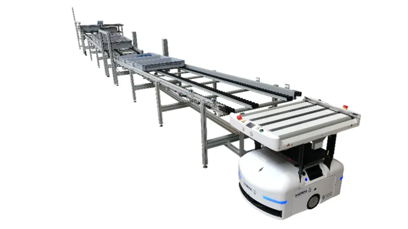 System Integration for Material Flow Optimization: Conveyor and AGV