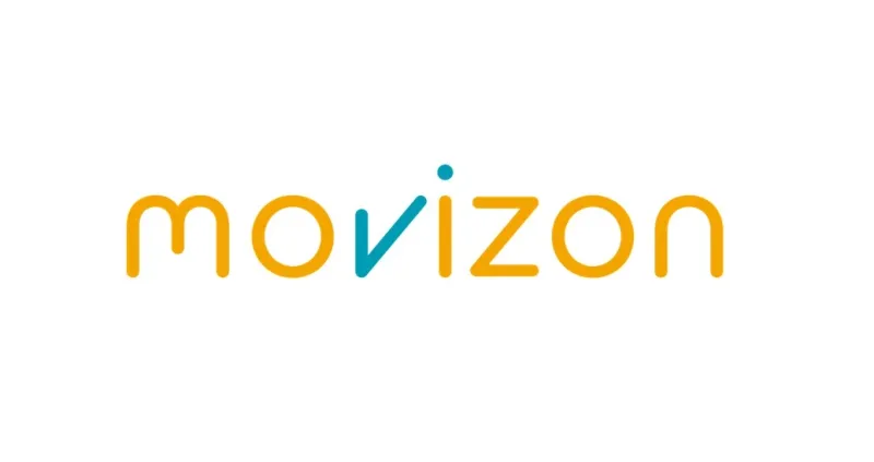 Logo movizon in yellow writing