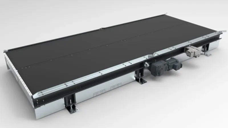 Förderer mit Modulbändern für verschiedene Anforderungenin schwarz