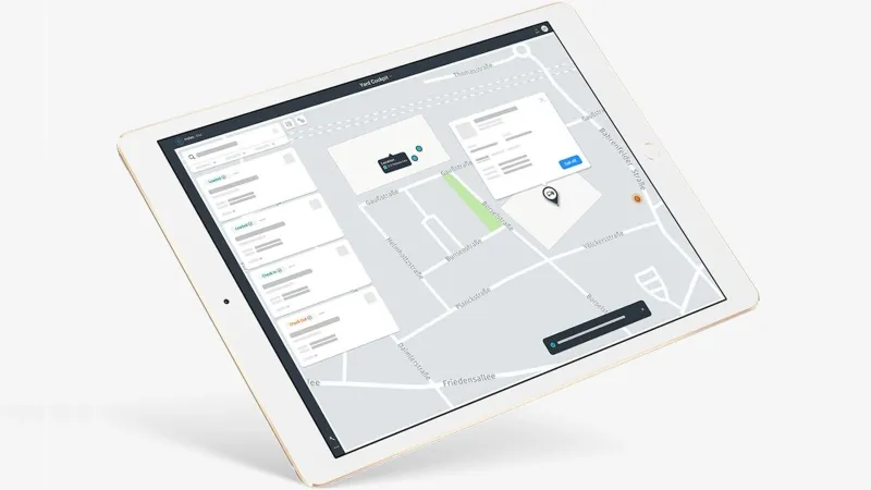 Yard-Ansicht der myleo / dsc auf Tablet