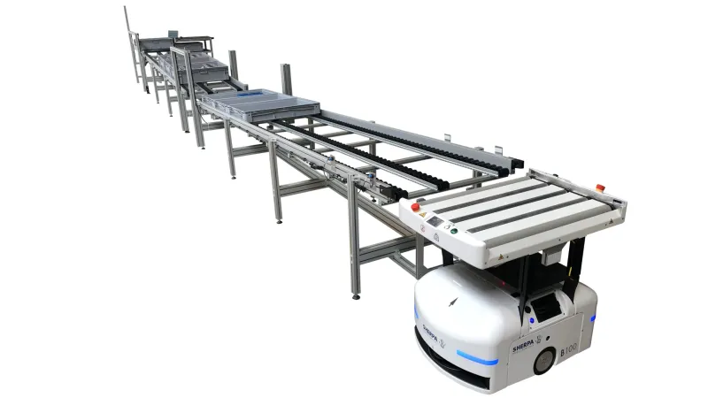 System Integration for Material Flow Optimization: Conveyor and AGV